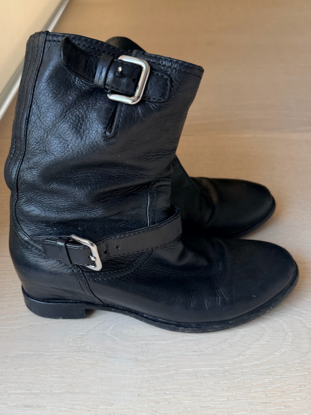 Prada leather Moto Boots!